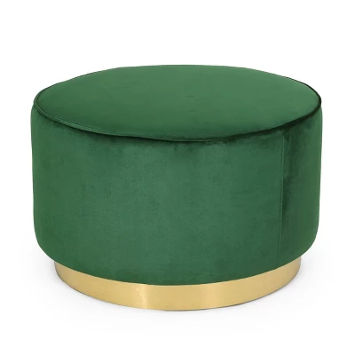 Croton Modern Glam Velvet Swivel Ottoman - Christopher Knight Home 8 Croton Modern Glam Velvet Swivel Ottoman - Christopher Knight Home - Image 6