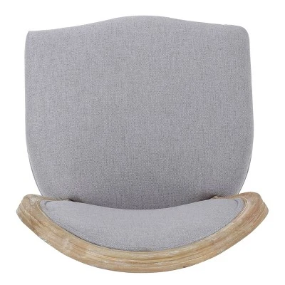 Set Of 4 Phinnaeus French Country Fabric Dining Chairs Light Gray/Natural - Christopher Knight Home 7 Set Of 4 Phinnaeus French Country Fabric Dining Chairs Light Gray/Natural - Christopher Knight Home - Image 5