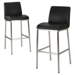 30" Vasos Bonded Leather Barstool Set 2ct - Christopher Knight Home -Christopher Knight Home GUEST 849d2d6a 7a4c 4bd6 8b3b 01b5c721dc1d