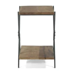 Oxbow Modern Industrial Handcrafted Wood Side Table Light Walnut/Gray - Christopher Knight Home -Christopher Knight Home GUEST 84b0a513 550f 46bd b574 bd586350ca94
