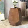 Pamsha Modern Hammered Iron Geometric Brushed Antique Side Table Bronze - Christopher Knight Home 1 Pamsha Modern Hammered Iron Geometric Brushed Antique Side Table Bronze - Christopher Knight Home -Christopher Knight Home GUEST 84ec99b0 50ed 4ed1 8948 9e1d6345e6fc
