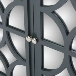 Melora Fir Wood Cabinet With Mirrored Doors Charcoal Gray - Christopher Knight Home -Christopher Knight Home GUEST 8754b2db 16bf 443f a7f6 7131b69a74df