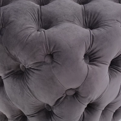 Jaymee New Velvet Ottoman - Christopher Knight Home 4 Jaymee New Velvet Ottoman - Christopher Knight Home - Image 2