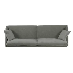 Malverne Contemporary 3 Seater Fabric Sofa With Accent Pillows Gray/Dark Brown - Christopher Knight Home -Christopher Knight Home GUEST 888679f4 e7ce 470c 80ac 8939e9e48c78