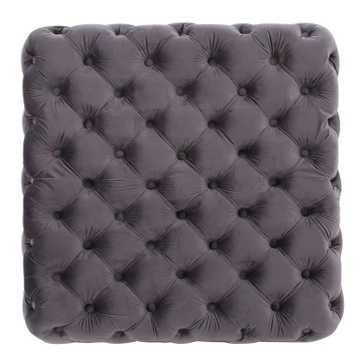 Jaymee New Velvet Ottoman - Christopher Knight Home 3 Jaymee New Velvet Ottoman - Christopher Knight Home