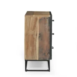 Burdine Handcrafted Boho Wood 3 Drawer Cabinet Natural/Black - Christopher Knight Home 15 Burdine Handcrafted Boho Wood 3 Drawer Cabinet Natural/Black - Christopher Knight Home -Christopher Knight Home GUEST 8b5f83e3 7a25 411d 9279 1a2782fd2326