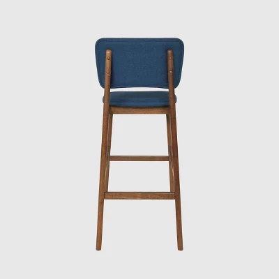 Set Of 2 Fessenden Barstools Dark Blue - Christopher Knight Home 5 Set Of 2 Fessenden Barstools Dark Blue - Christopher Knight Home - Image 3