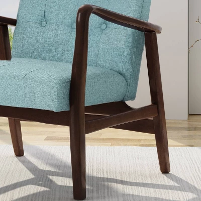 Marcola Mid Century Modern Upholstered Wood Framed Club Chair - Christopher Knight Home 4 Marcola Mid Century Modern Upholstered Wood Framed Club Chair - Christopher Knight Home - Image 2