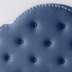 Queen Cordeaux Fully-Upholstered Bed Navy Blue - Christopher Knight Home 8 Queen Cordeaux Fully-Upholstered Bed Navy Blue - Christopher Knight Home -Christopher Knight Home GUEST 8f8d6ed7 9599 4660 a2fb d531043d3aad