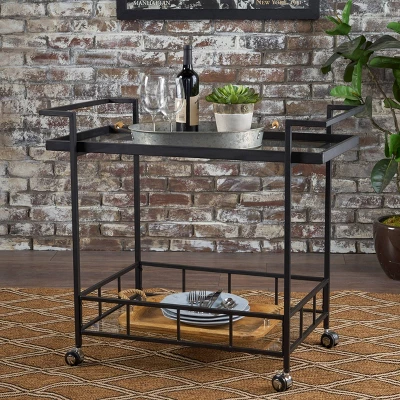 Ambrose Industrial Bar Cart - Christopher Knight Home 3 Ambrose Industrial Bar Cart - Christopher Knight Home