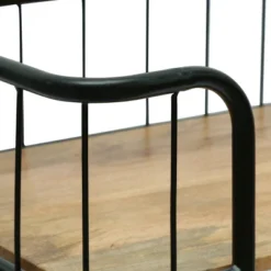 Colwill Modern Industrial Handcrafted Mango Wood Kitchen Cart With Wheels Natural/Black - Christopher Knight Home -Christopher Knight Home GUEST 915b02a8 b103 473e 830e a15110368ba0