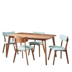 5pc Alma Mid Century Wood Dining Set - Christopher Knight Home -Christopher Knight Home GUEST 91b982af 37c7 4b67 a150 5013bbb922df