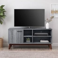 Rattler Mid-Century Modern TV Stand With Storage For TVs Up To 43" - Christopher Knight Home