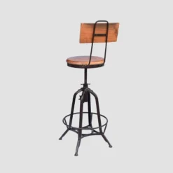Clarkson Modern Industrial Adjustable Barstool Natural/Black - Christopher Knight Home -Christopher Knight Home GUEST 941a718c c89b 4c3f b61c 34e5b93b2ebe