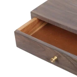 Bucyrus Rustic Glam Handcrafted Acacia Wood C Shaped Side Table Dark Brown/Gold - Christopher Knight Home -Christopher Knight Home GUEST 94f67cae ae72 48de 880f 4aaac1e0e5a8