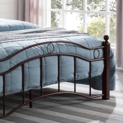 Queen Bouvardia Modern Contemporary Iron Bed - Christopher Knight Home -Christopher Knight Home GUEST 96b157ad 10a2 46c6 a61d 346326bfa053