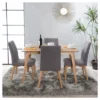 50" 5pc Orrin Dining Set Natural Oak/Dark Gray - Christopher Knight Home