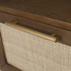 Boyes Contemporary End Table With Hutch Walnut/Natural/Antique Gold - Christopher Knight Home -Christopher Knight Home GUEST 96f3225a 59de 477d bf0e 7baa804ae467