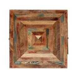 Mcmullen Handcrafted Boho Mango Wood End Table Natural/Black - Christopher Knight Home -Christopher Knight Home GUEST 9817f084 1a14 4fe3 a573 b2cd707aed67