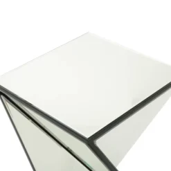 Amiel Geometrical Mirrored Side Table Silver - Christopher Knight Home -Christopher Knight Home GUEST 9adec995 c261 46d8 9000 7af0fa1821d6