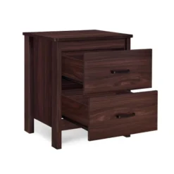 Olimont Contemporary 2 Drawer Nightstand Walnut - Christopher Knight Home -Christopher Knight Home GUEST 9f137ca9 7f58 4135 95aa 924cdb39267c
