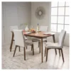 5pc Orrin 60" Dining Set - Light Beige/Nat Walnut - Christopher Knight Home