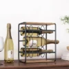 Rauser Modern Industrial 6 Bottle Tabletop Wine Rack Natural/Black - Christopher Knight Home -Christopher Knight Home GUEST a19e6b5e dcab 484d 988a 6dcedc09fbd4