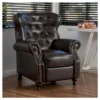 Walder Bonded Leather Press-Back Recliner Club Chair Brown - Christopher Knight Home -Christopher Knight Home GUEST a4000245 f932 4b1f 8ac8 b6c3be45ccf8