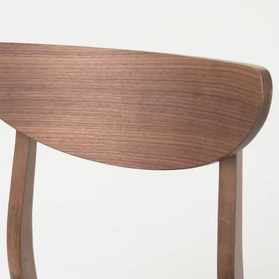 5pc Anise 59" Dining Set Walnut/Dark Brown - Christopher Knight Home 4 5pc Anise 59" Dining Set Walnut/Dark Brown - Christopher Knight Home - Image 2