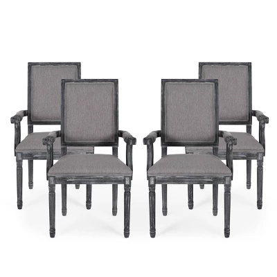 Set Of 4 Maria French Country Wood Upholstered Dining Chairs - Christopher Knight Home 16 Set Of 4 Maria French Country Wood Upholstered Dining Chairs - Christopher Knight Home - Image 14