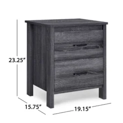 Set Of 2 Olimont Contemporary 2 Drawer Nightstands Sonoma Gray Oak - Christopher Knight Home -Christopher Knight Home GUEST a662a1f2 c193 43e0 adf7 ce0cb080add0
