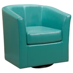 Daymian Faux Leather Swivel Club Chair - Christopher Knight Home 12 Daymian Faux Leather Swivel Club Chair - Christopher Knight Home -Christopher Knight Home GUEST a73572b8 a640 4661 8334 0dd86aee9dc9