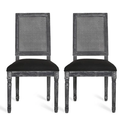 Set Of 2 Regina French Country Wood And Cane Upholstered Dining Chairs - Christopher Knight Home 14 Set Of 2 Regina French Country Wood And Cane Upholstered Dining Chairs - Christopher Knight Home - Image 12