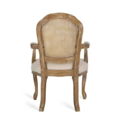 2pk Mina French Country Wood And Cane Upholstered Dining Chairs - Christopher Knight Home -Christopher Knight Home GUEST aaea00b4 6827 450c bbb9 b715bfa64d52