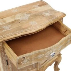 Culloden Handcrafted Boho Mango Wood Cabinet Natural/White - Christopher Knight Home -Christopher Knight Home GUEST aafd8375 147c 492e 8b93 8041f7c8eb7f