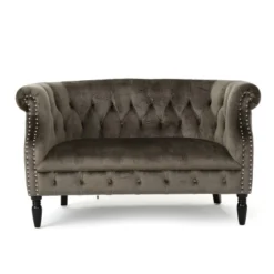 Milani Scroll Arm Loveseat - Christopher Knight Home -Christopher Knight Home GUEST ab9c5ec1 c3da 4416 b5cd 54f9e30d3fc1