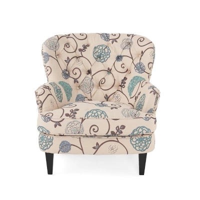 Tafton Floral Club Accent Chair - Christopher Knight Home 3 Tafton Floral Club Accent Chair - Christopher Knight Home