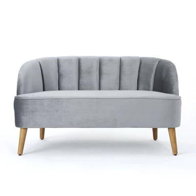 Amaia Modern New Velvet Settee - Christopher Knight Home 9 Amaia Modern New Velvet Settee - Christopher Knight Home - Image 7