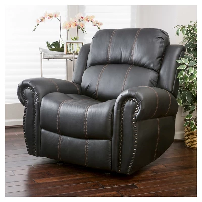 Charlie Faux Leather Glider Recliner Club Chair - Christopher Knight Home 3 Charlie Faux Leather Glider Recliner Club Chair - Christopher Knight Home