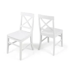 Set Of 2 Roshan Farmhouse Acacia Dining Chair - Christopher Knight Home -Christopher Knight Home GUEST b064083b eb90 45db 8c58 fe14fbf0d10b