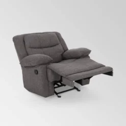 Estrada Contemporary Glider Recliner Charcoal Tweed - Christopher Knight Home -Christopher Knight Home GUEST b1e7a7b9 7986 4f7e 8df6 0c0e17df1565