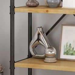 Greenwood Industrial Iron Four Shelf Bookcase - Christopher Knight Home -Christopher Knight Home GUEST b23add82 82cf 4168 9265 448a05abd192