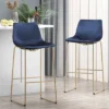 Cedric Modern Glam Velvet Counter Height Barstool Blue/Gold - Christopher Knight Home 1 Cedric Modern Glam Velvet Counter Height Barstool Blue/Gold - Christopher Knight Home -Christopher Knight Home GUEST b4337263 b307 4463 a51d ddc45e8b4412