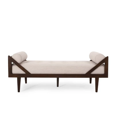 Rayle Contemporary Tufted Chaise Lounge With Rolled Accent Pillows - Christopher Knight Home 10 Rayle Contemporary Tufted Chaise Lounge With Rolled Accent Pillows - Christopher Knight Home - Image 8