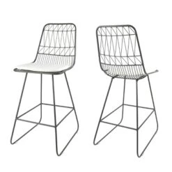 Set Of 2 Walcott Modern Iron Counter Height Barstools - Christopher Knight Home -Christopher Knight Home GUEST b5d1a02a d568 4537 8970 0ccd8d75ac61