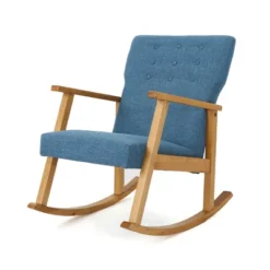 Harvey Mid-Century Modern Fabric Rocking Chair - Christopher Knight Home -Christopher Knight Home GUEST b60a7c88 dc92 47b7 a142 c0b188b60b22