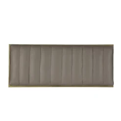 Riebe Contemporary Handmade Channel Stitch Ottoman Bench Dark Cream/Matte Gold - Christopher Knight Home -Christopher Knight Home GUEST b6880d11 8941 40f2 bca3 f7acda7f2ea8