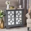 Melora Fir Wood Cabinet With Mirrored Doors Charcoal Gray - Christopher Knight Home -Christopher Knight Home GUEST b6b4c068 b360 4165 826b 371ab8b4d1d3