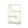 Kokesh Modern Glam Tempered Glass 3 Shelf Asymmetrical Bookcase Gold - Christopher Knight Home -Christopher Knight Home GUEST b6edcb18 234e 4d42 bf70 c072317c943f