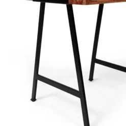 Mcmullen Handcrafted Boho Mango Wood End Table Natural/Black - Christopher Knight Home -Christopher Knight Home GUEST b7367db0 f562 44c6 93a5 a37553ff8f1e